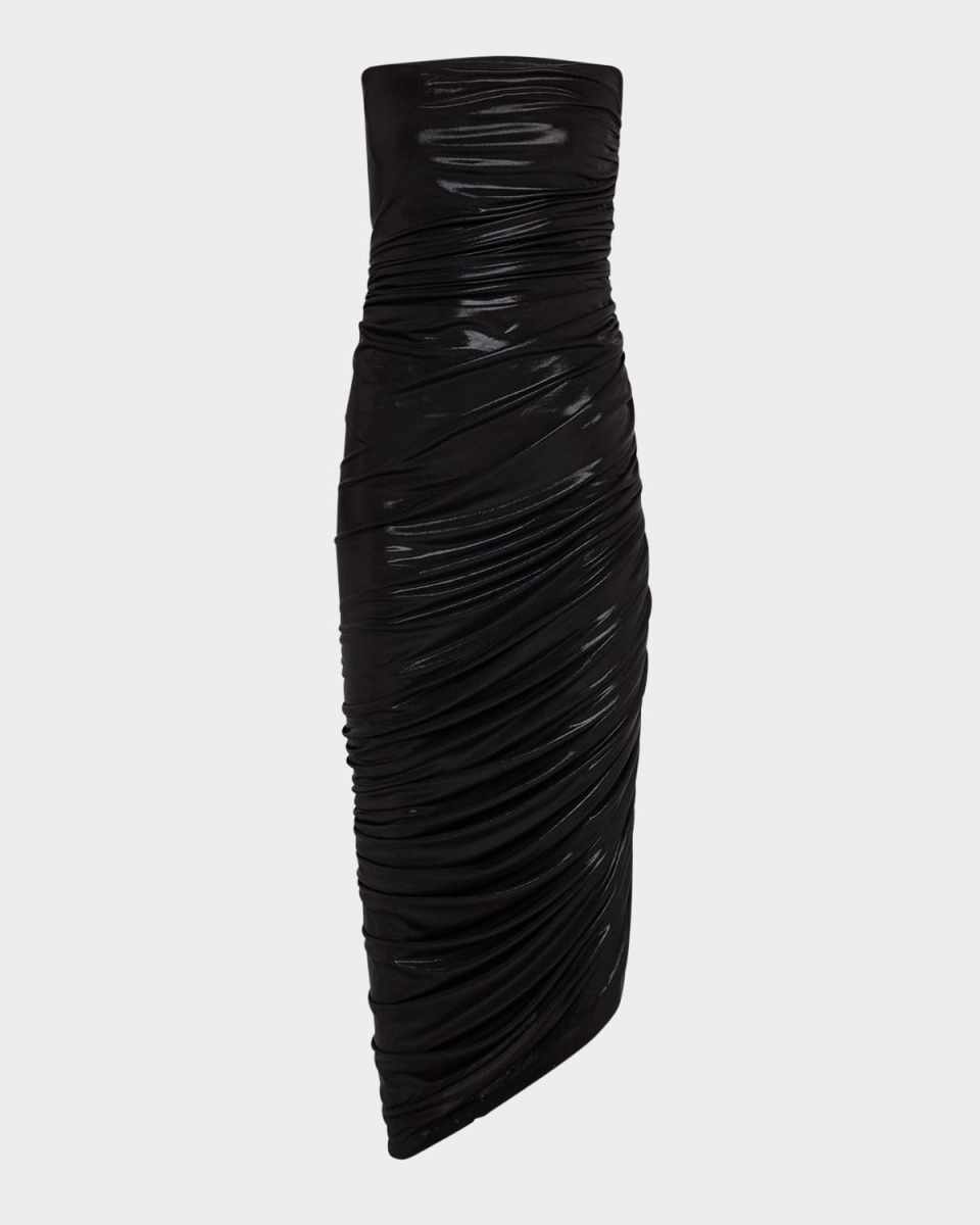 Strapless Diana Asymmetric Ruched Gown
