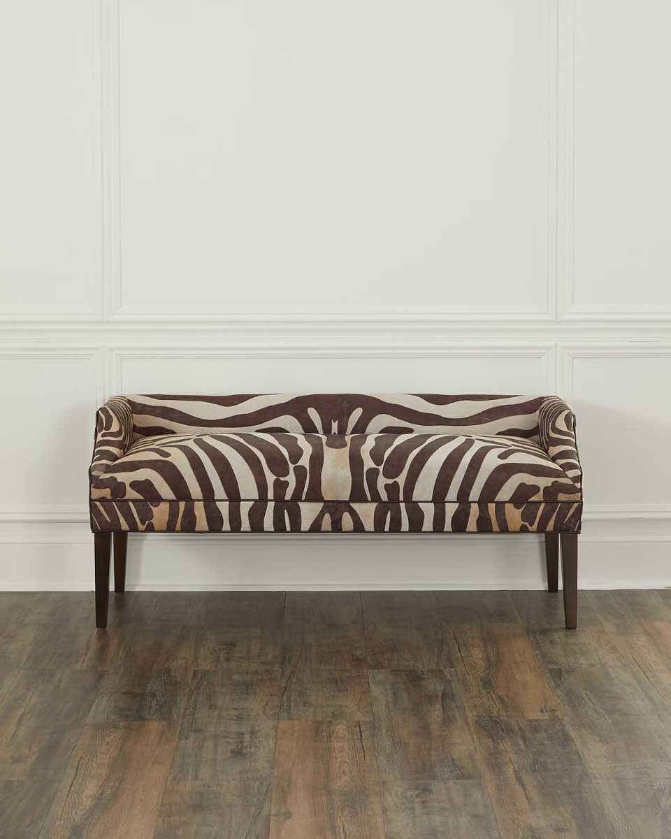 Somer Hair on Hide End-of-Bed Bench, 70"