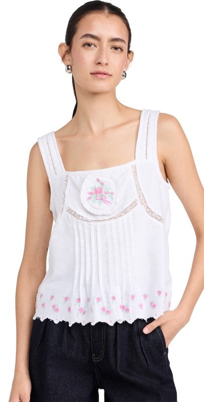 Damson Madder Nancy Rose Cami White