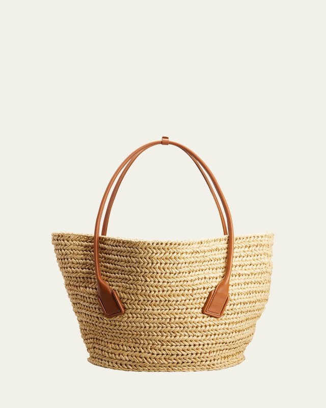 Arco Medium Crochet Raffia Shoulder Bag