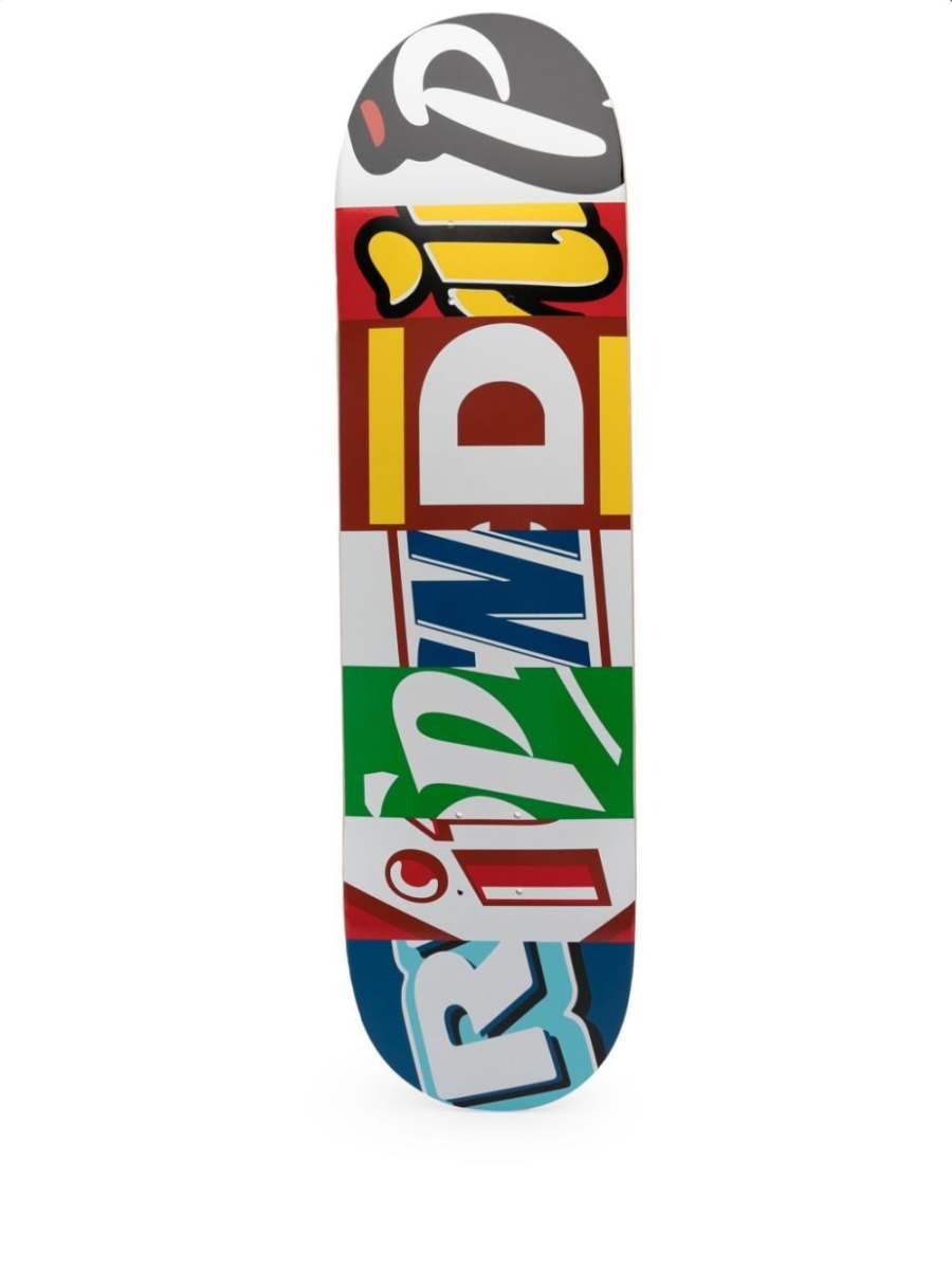 logo-print wood skate deck