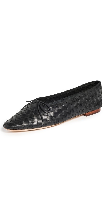 Loeffler Randall Landry Woven Flats Black
