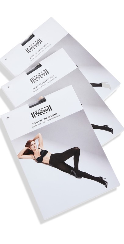 Wolford Velvet De Luxe 66 Tights 3 Pack Black