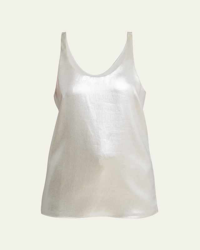 Scoop-Neck Silk Tank Top