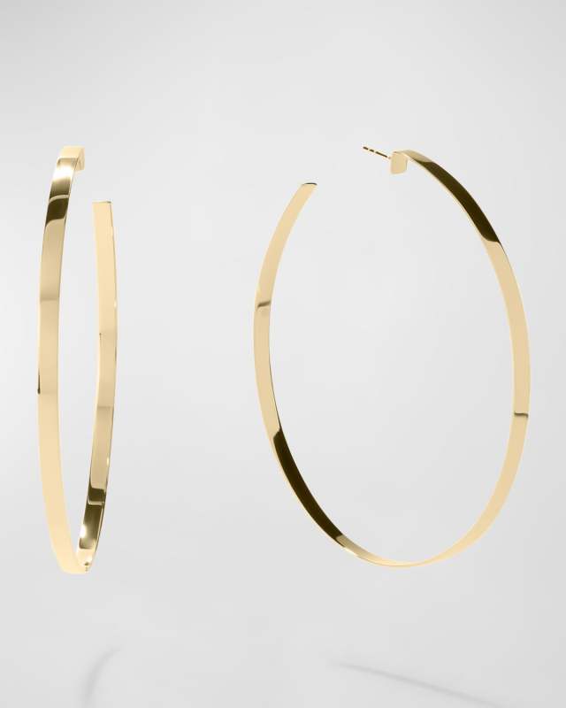 80mm Flat Vanity Hoop Earrings