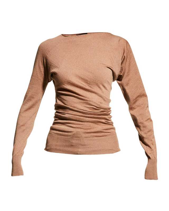 Wool Boat-Neck Top