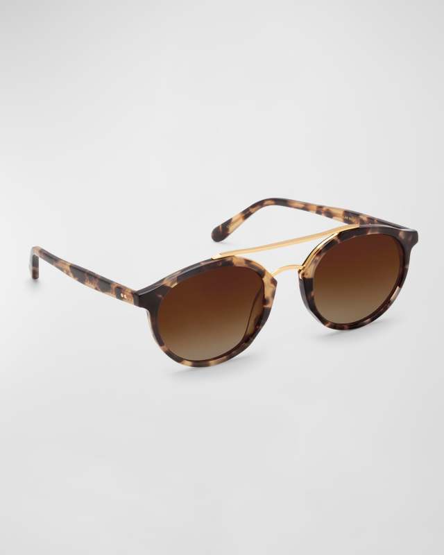 Dante Mixed-Media Aviator Sunglasses