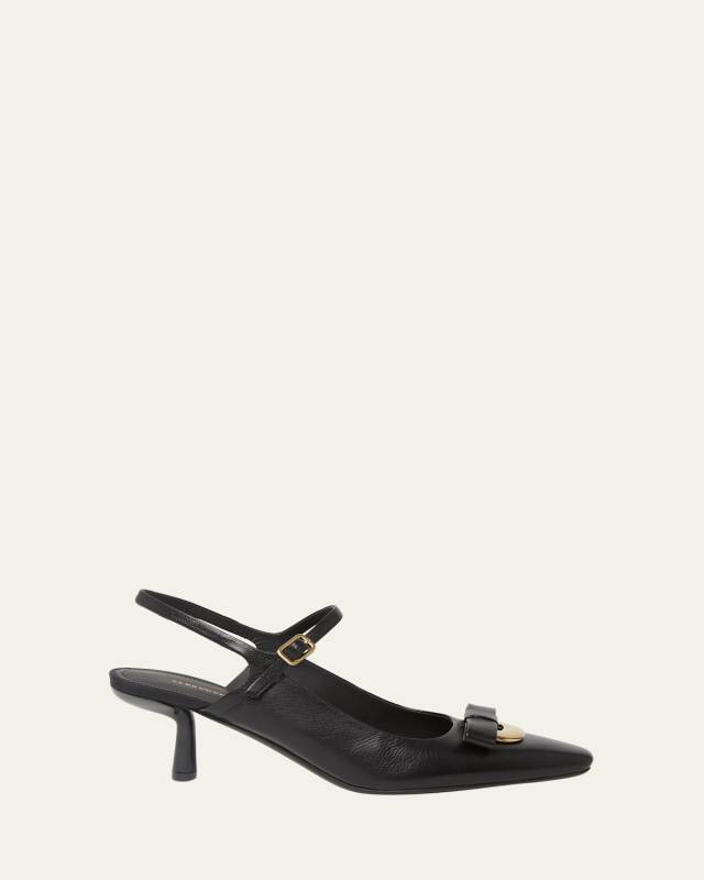 Ophelia Leather Mary Jane Slingback Pumps