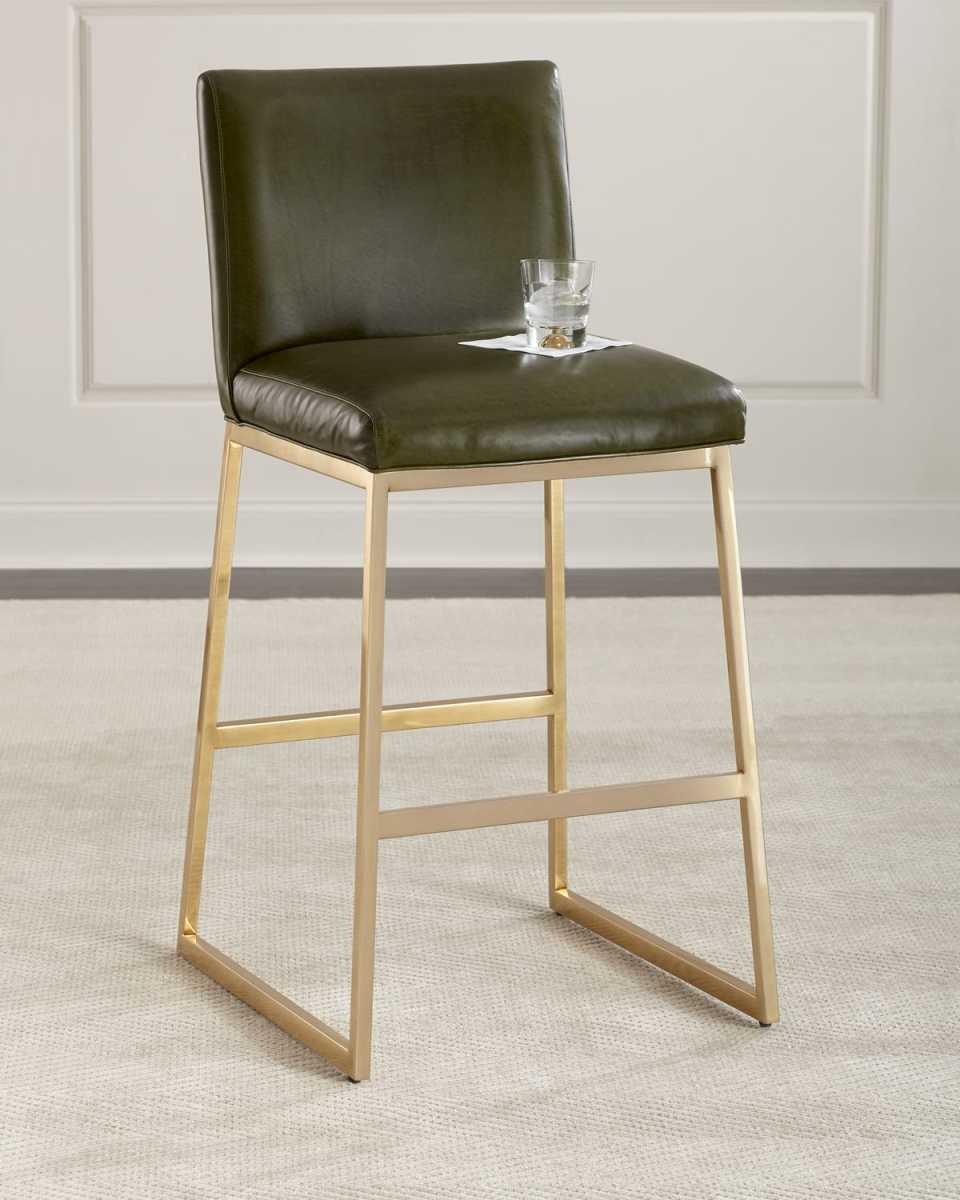 Reza Brass Bar Stool, 31"