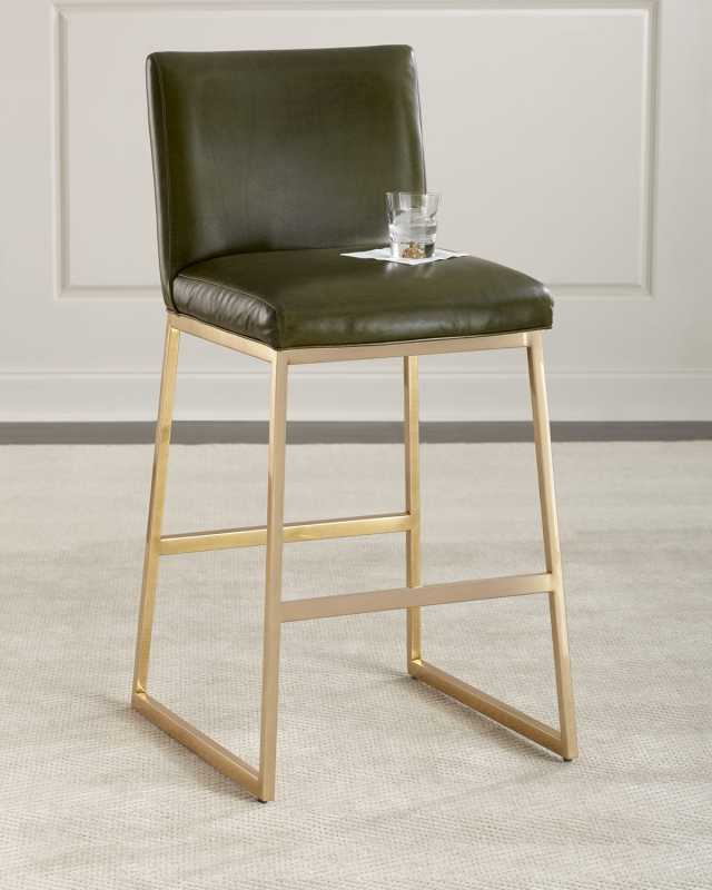 Reza Brass Bar Stool, 31"