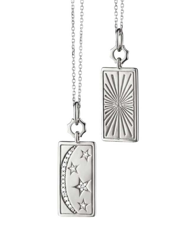 Sterling Silver "My Sun Moon Stars" Charm Necklace