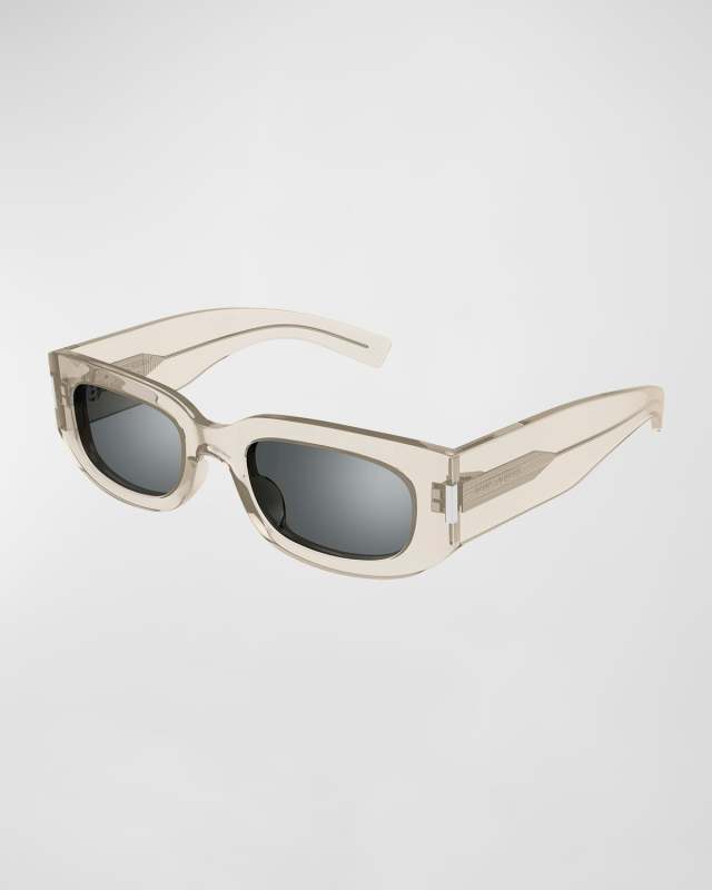 Tonal Logo Acetate Round Sunglasses