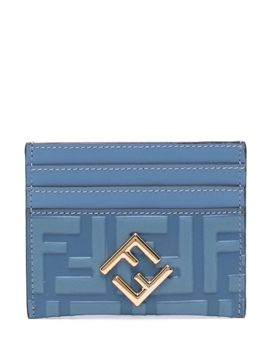 FF-motif leather card holder