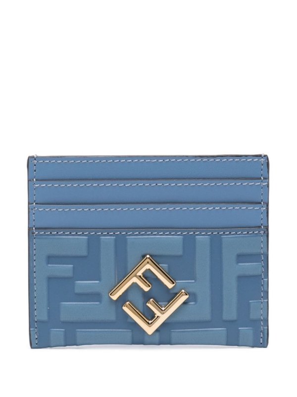 FF-motif leather card holder