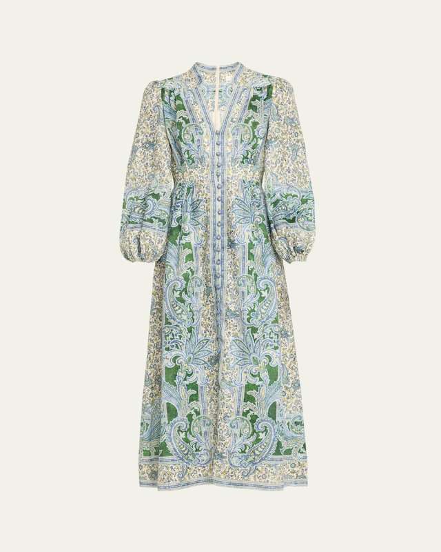 Ottie Plunge Midi Dress