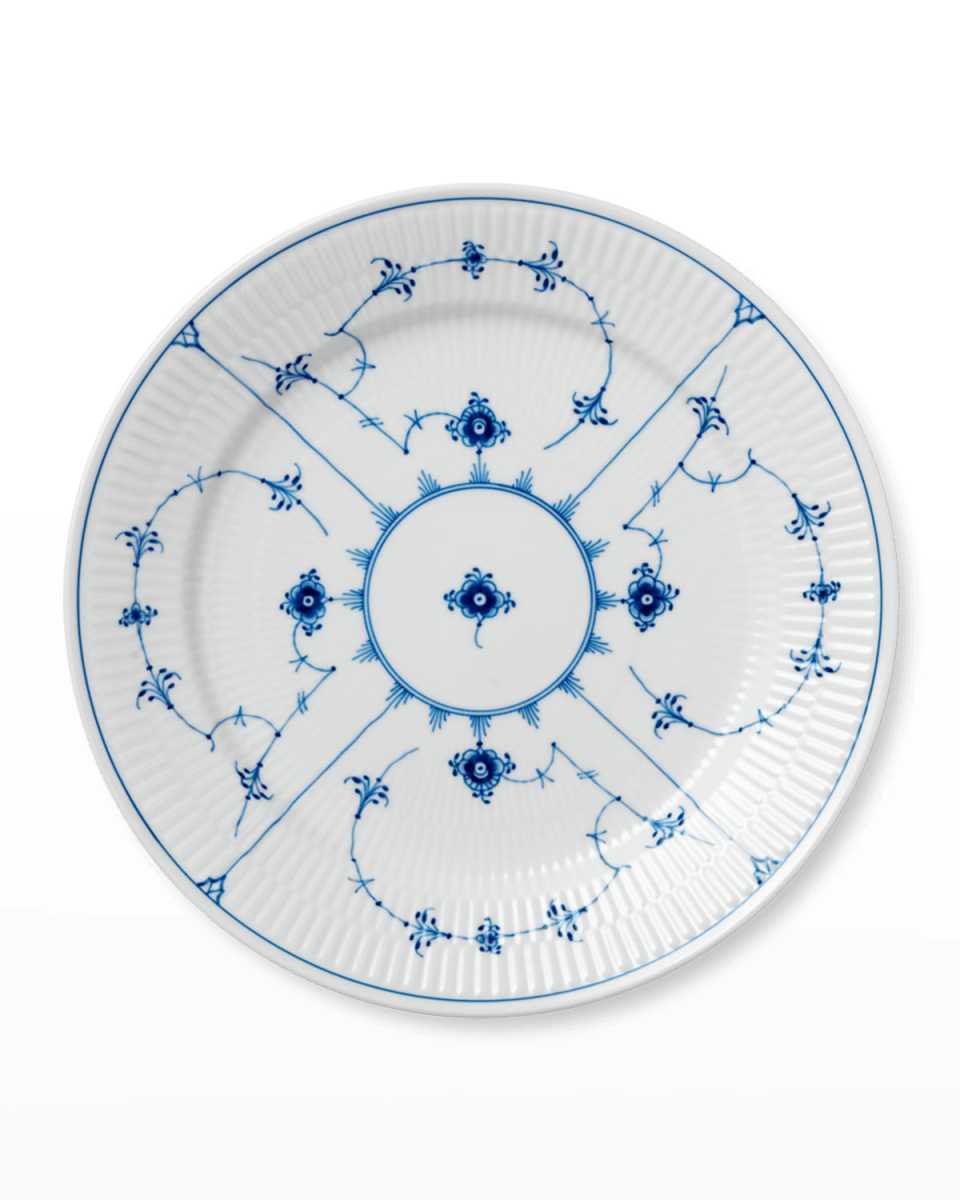 Blue Fluted Plain Dinner Plate