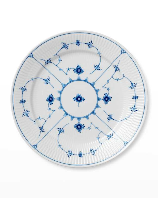 Blue Fluted Plain Dinner Plate