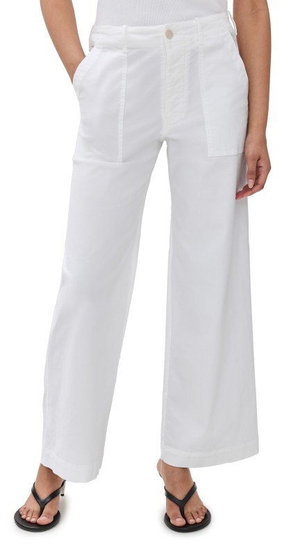 Nili Lotan Leon Boy Twill Pants White