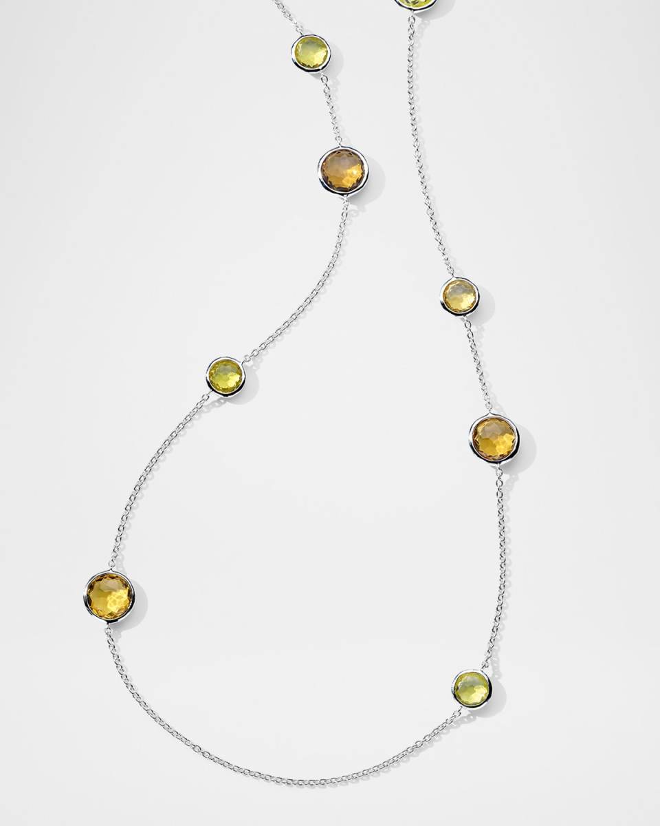 Lollipop Girasole Multi-Stone Station Necklace in Sterling Silver