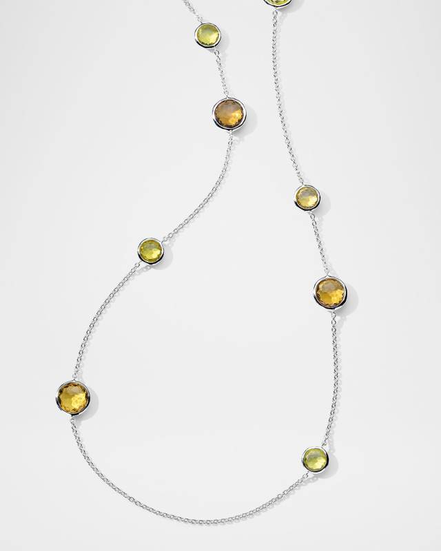 Lollipop Girasole Multi-Stone Station Necklace in Sterling Silver