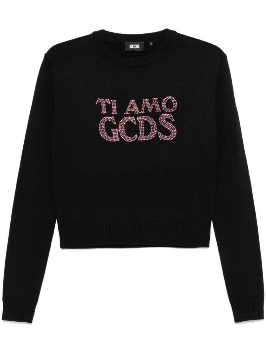 crystal-embellished sweater
