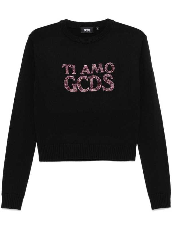 crystal-embellished sweater