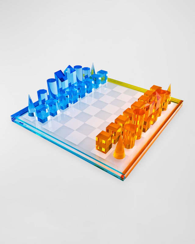 15" Lucite Chess Set