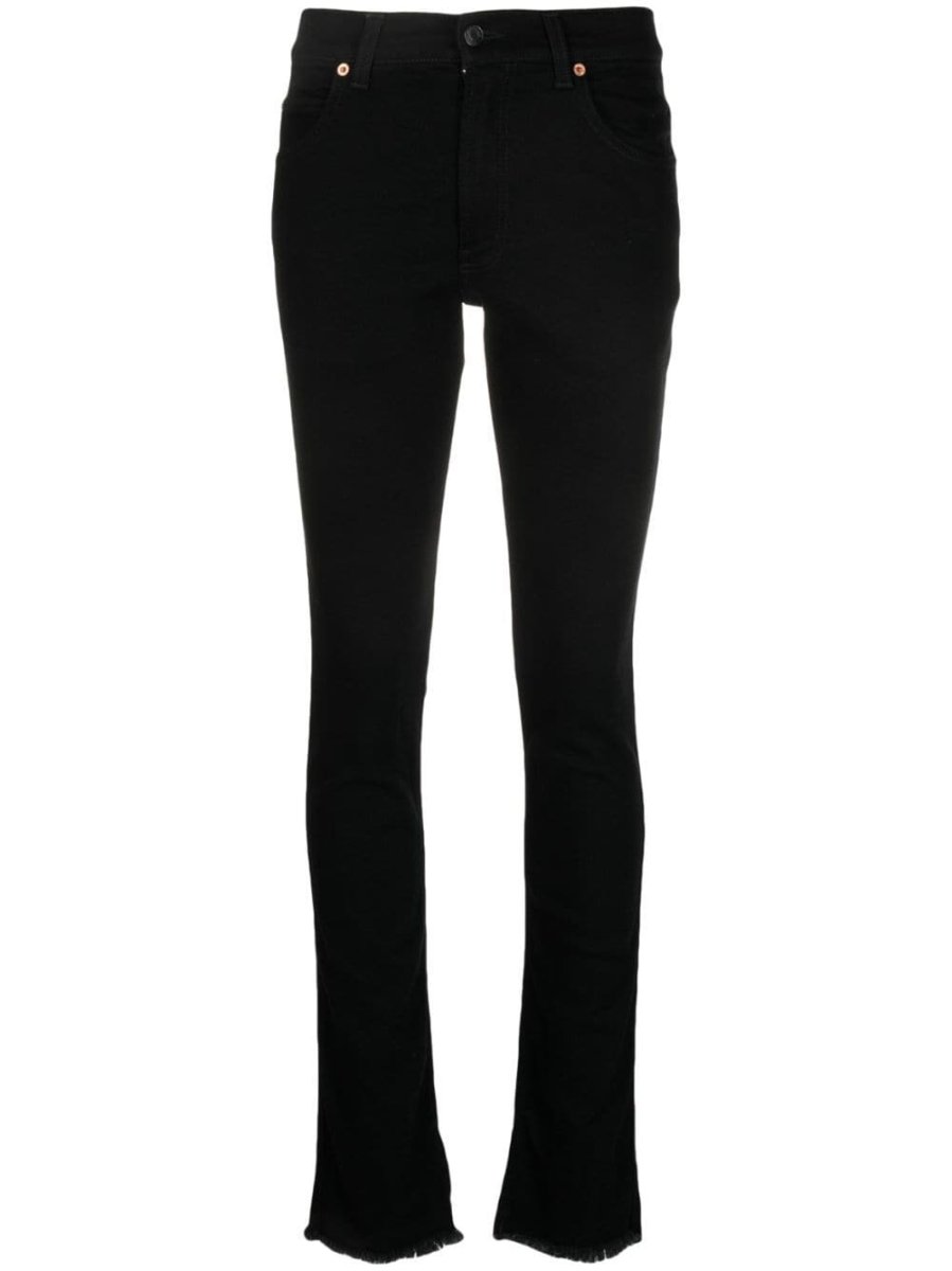 mid-rise flared jeans
