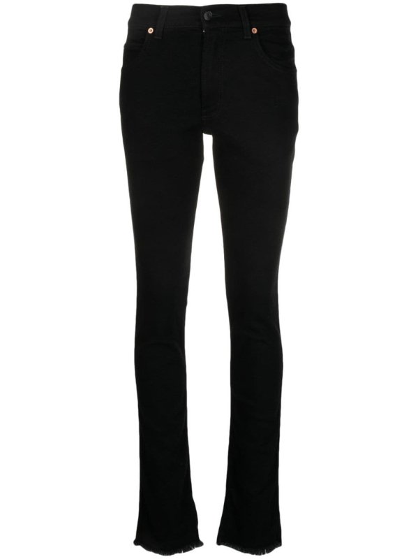 mid-rise flared jeans
