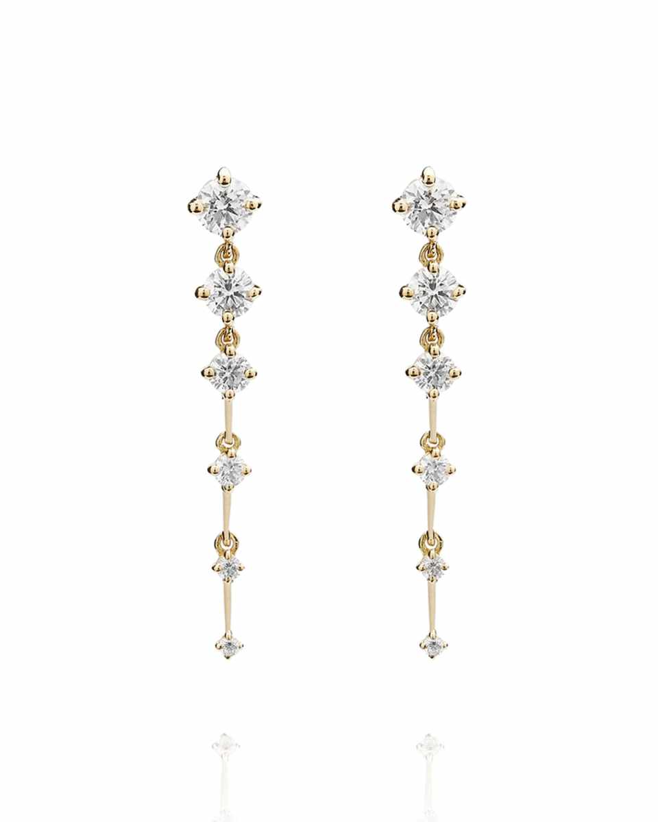 Sequence Short 18k Diamond Earrings