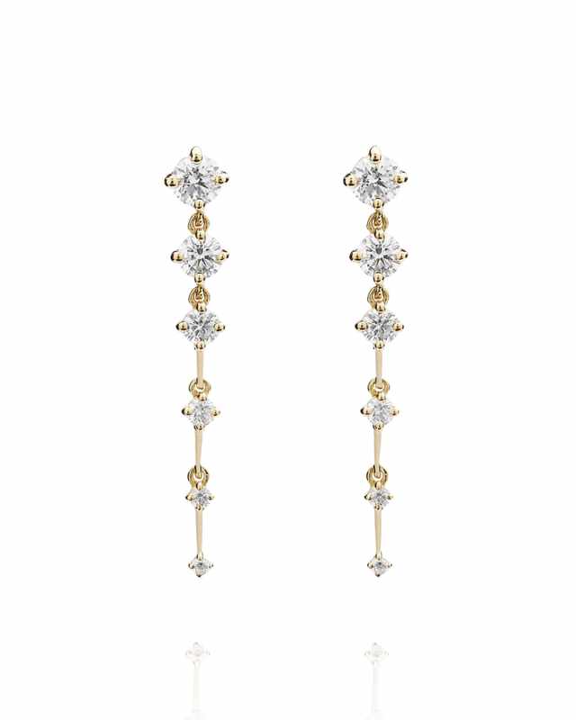 Sequence Short 18k Diamond Earrings