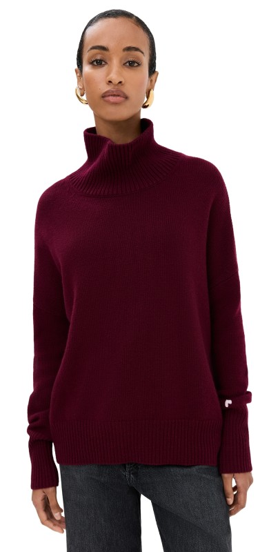 LISA YANG The Cashmere Heidi Sweater Cherry/Soft Pink