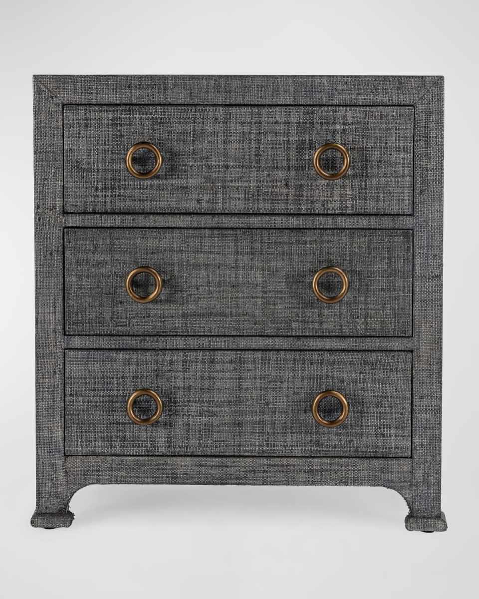 Camila 3-Drawer Raffia Chest
