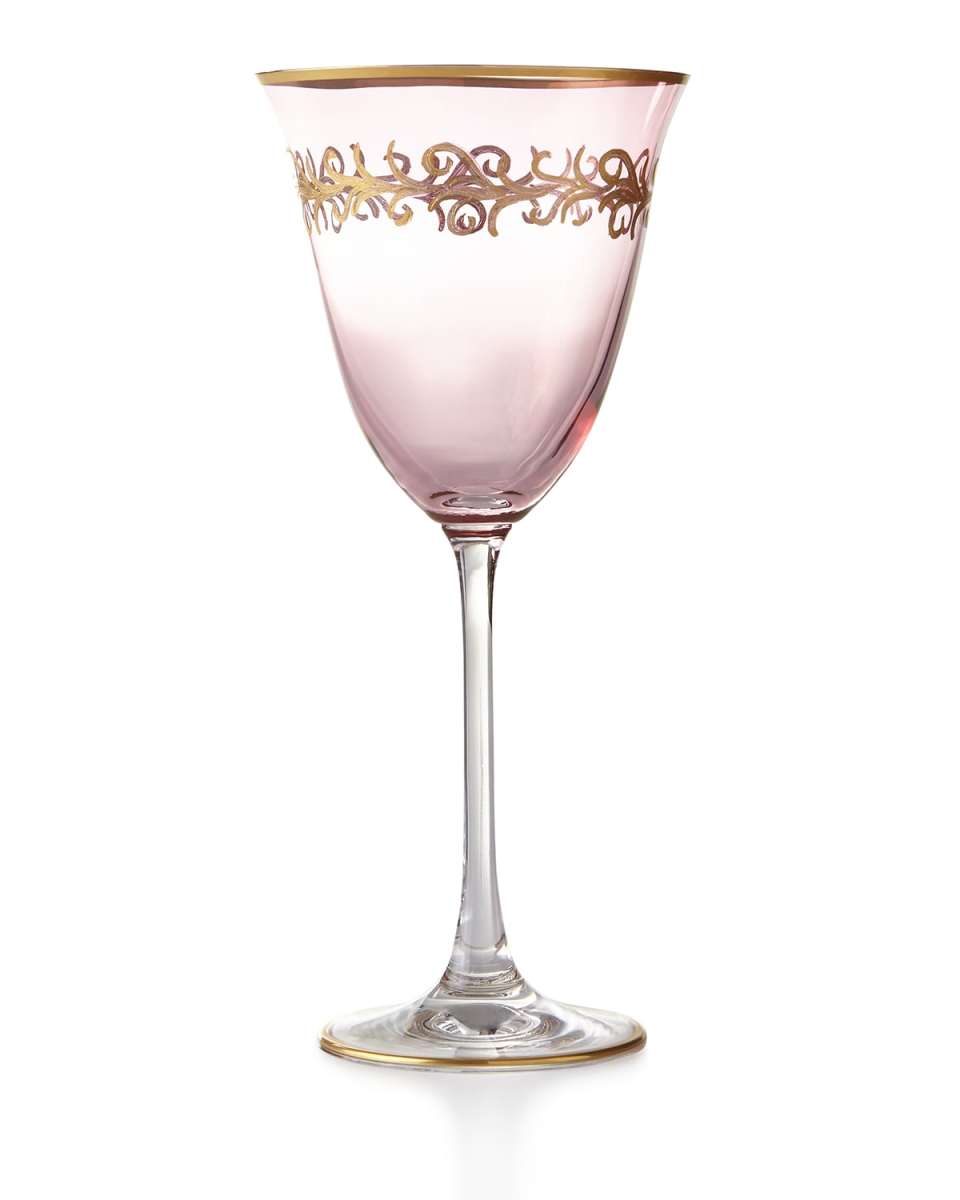 Blush Oro Bello Water Goblets, Set of 4