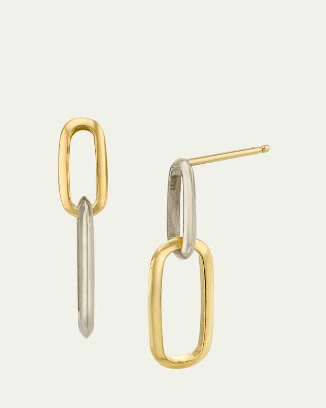 Mixed Knife Edge Drop Earrings