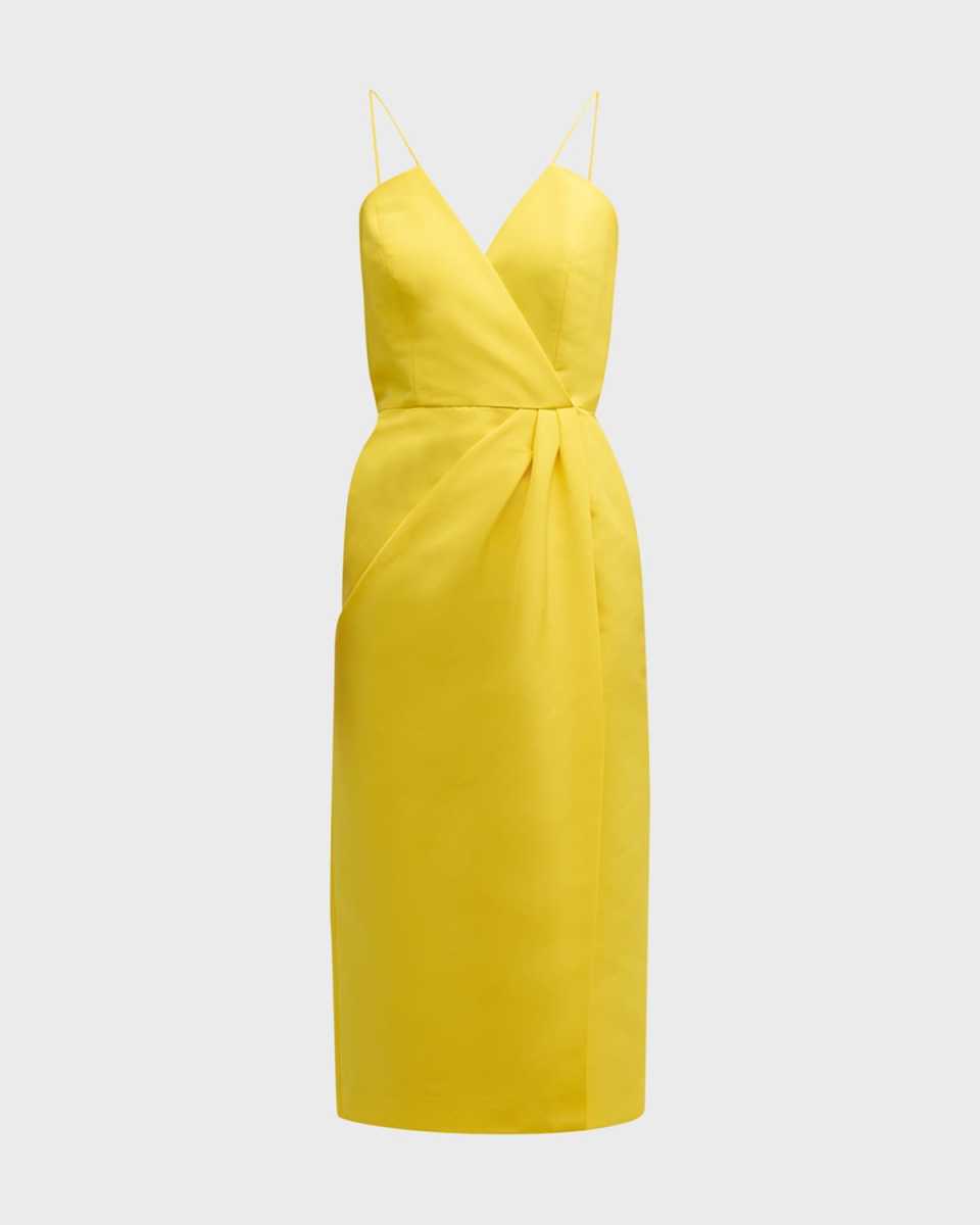 Twist-Front Sheath Dress with Slit