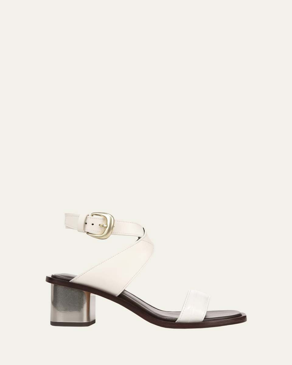 Dalia Croco Ankle-Strap Sandals