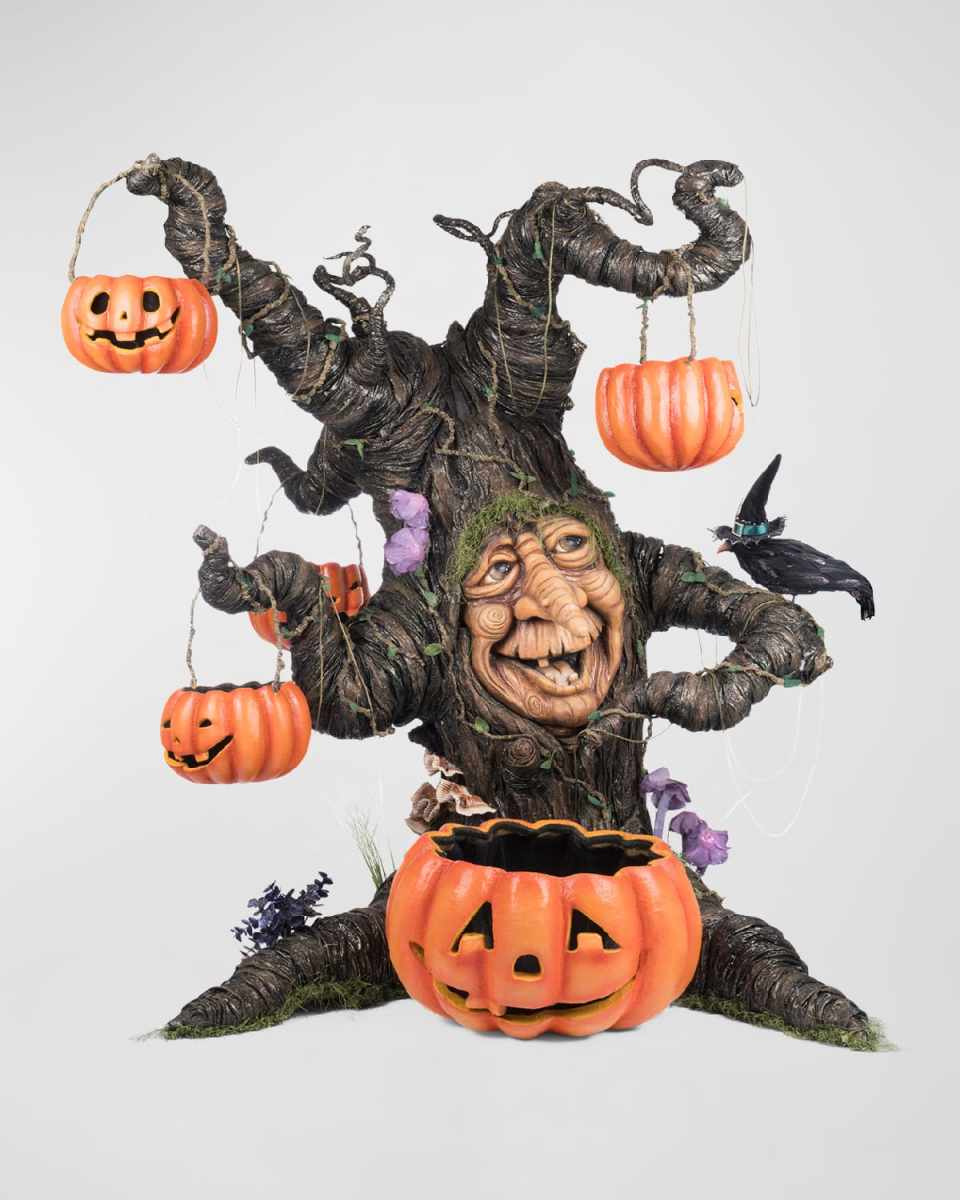 Witching Willow Tree with Jack-O-Lanterns