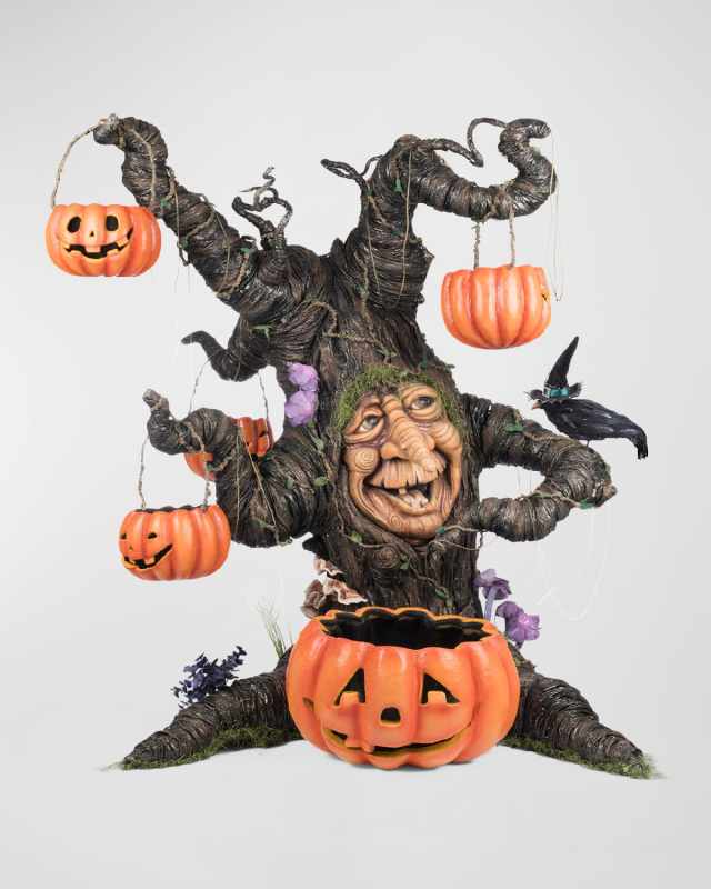 Witching Willow Tree with Jack-O-Lanterns