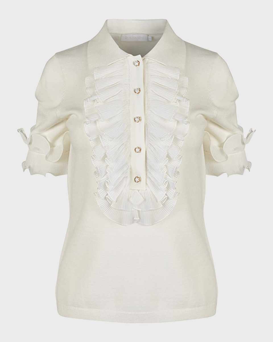 Maelys Ruffle-Trim Knit Shirt