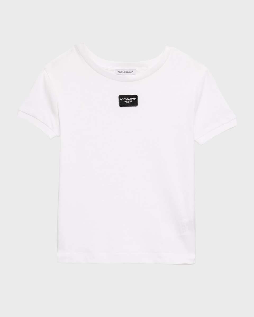 Girl's Logo Plaque Short-Sleeve T-Shirt, Size 8-