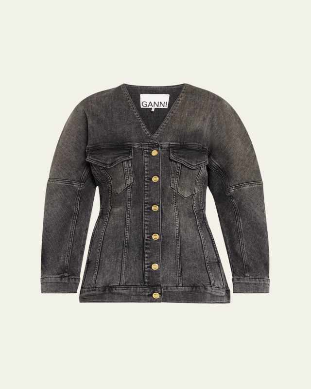 Shaped Denim Blazer