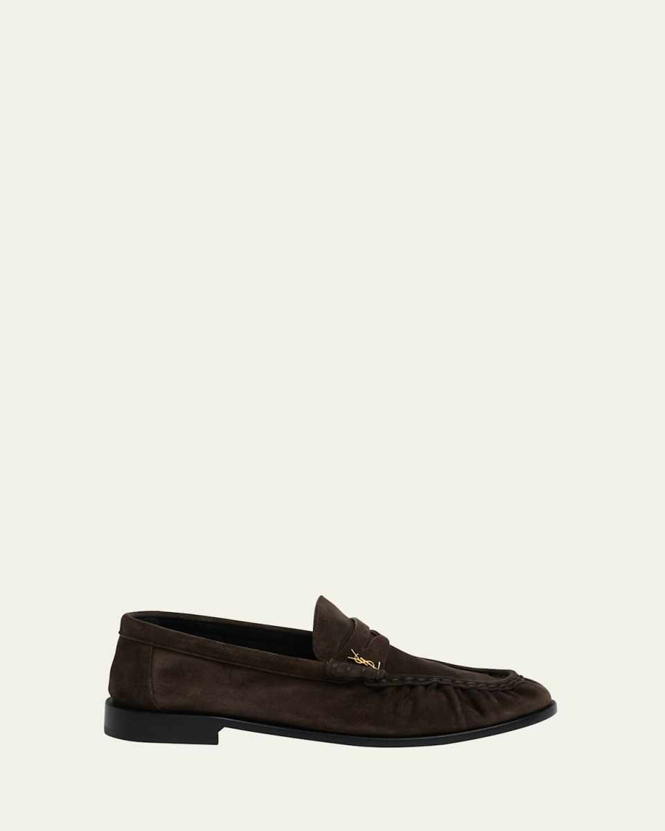 Suede YSL Penny Loafers