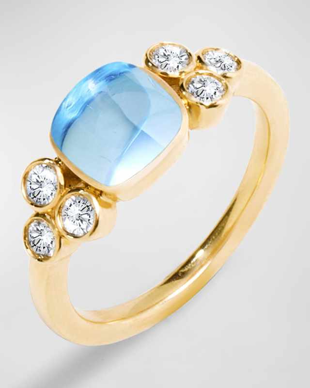 18K Yellow Gold Sugarloaf Mogul Ring, Size