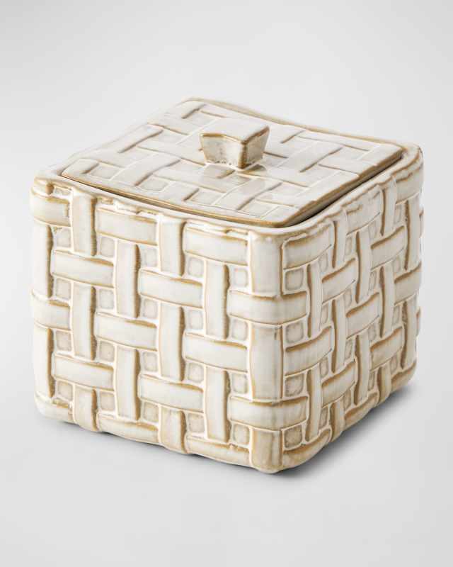 Cane Cotton Jar