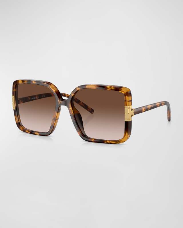 Gradient Plastic Square Sunglasses