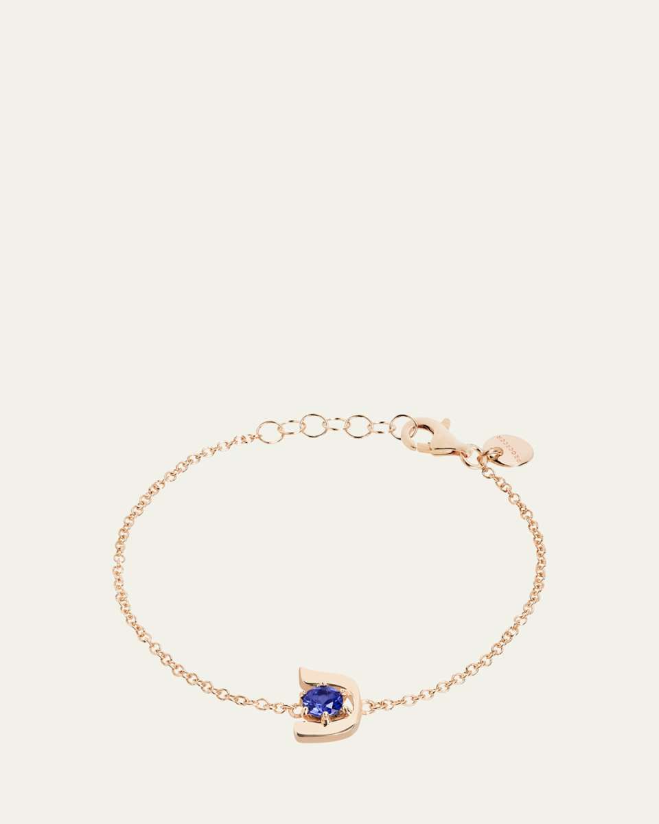 18K Gold Hebrew KHAF Initial Bracelet