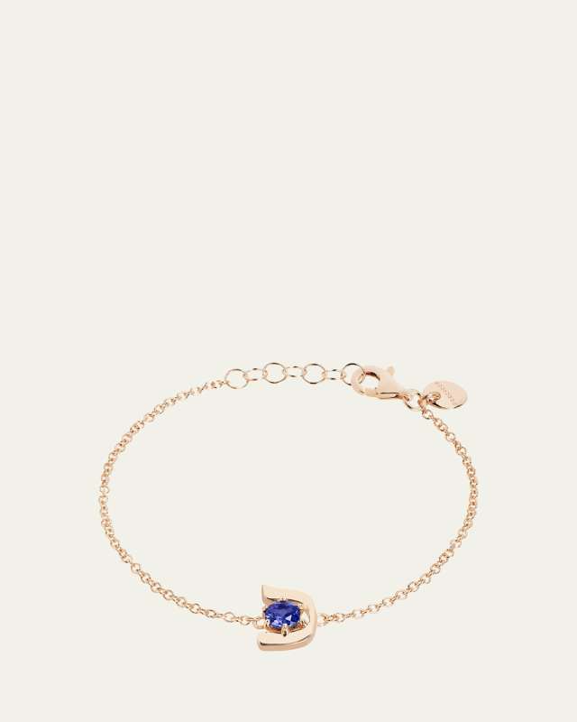 18K Gold Hebrew KHAF Initial Bracelet