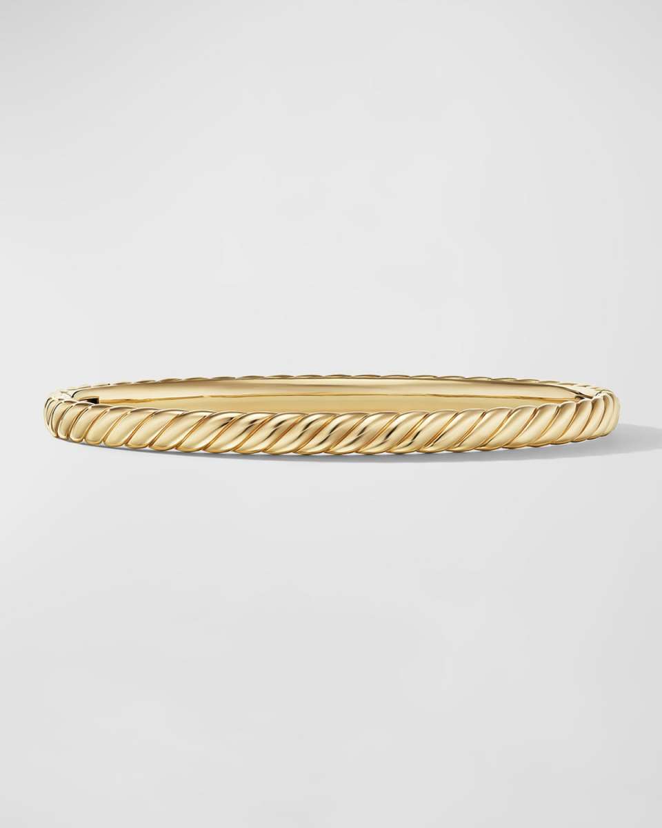 Sculpted Cable Bracelet in 18K Gold, 4.5mm