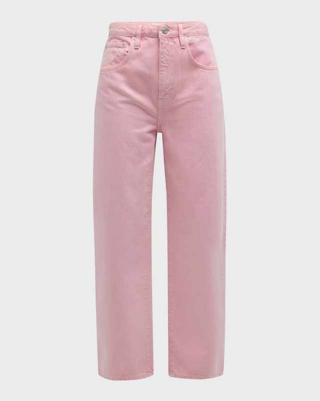 High Rise Barrel-Leg Jeans